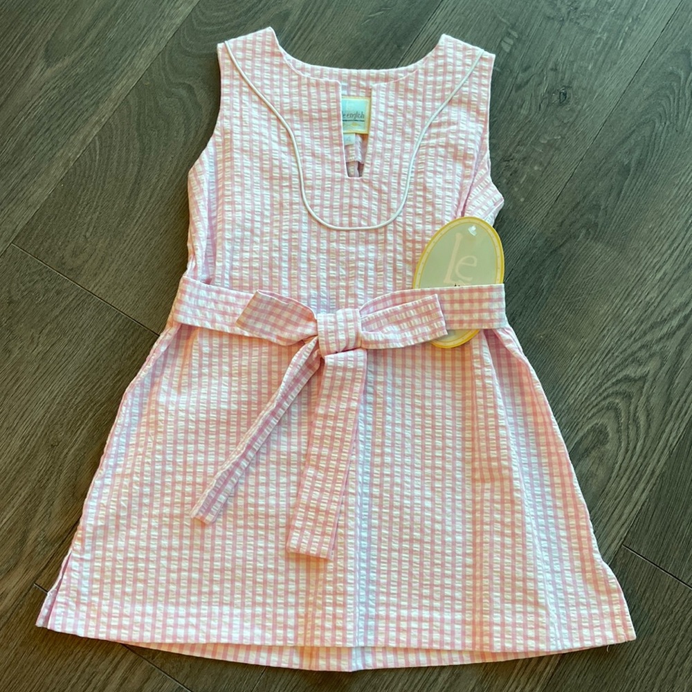 NWT Little English Pink Seersucker Dress